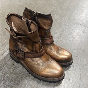 Freebird by Steven golden Brown Combat Boots style Harley